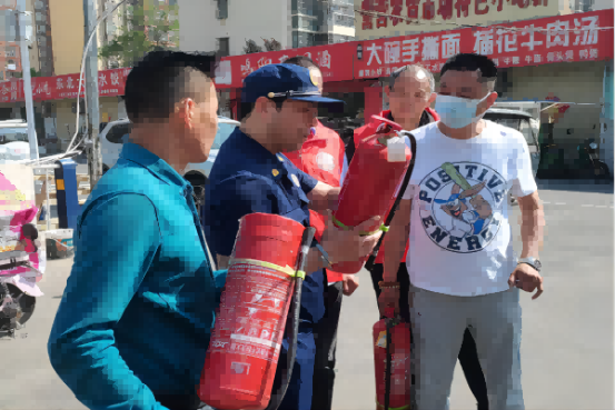 1图片 訾营社区组织辖区商户开展消防安全知识培训