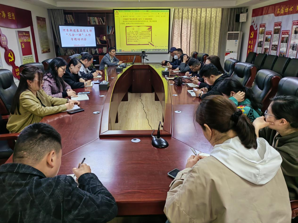 河东街道召开基层党支部“三会一课”工作专题培训会