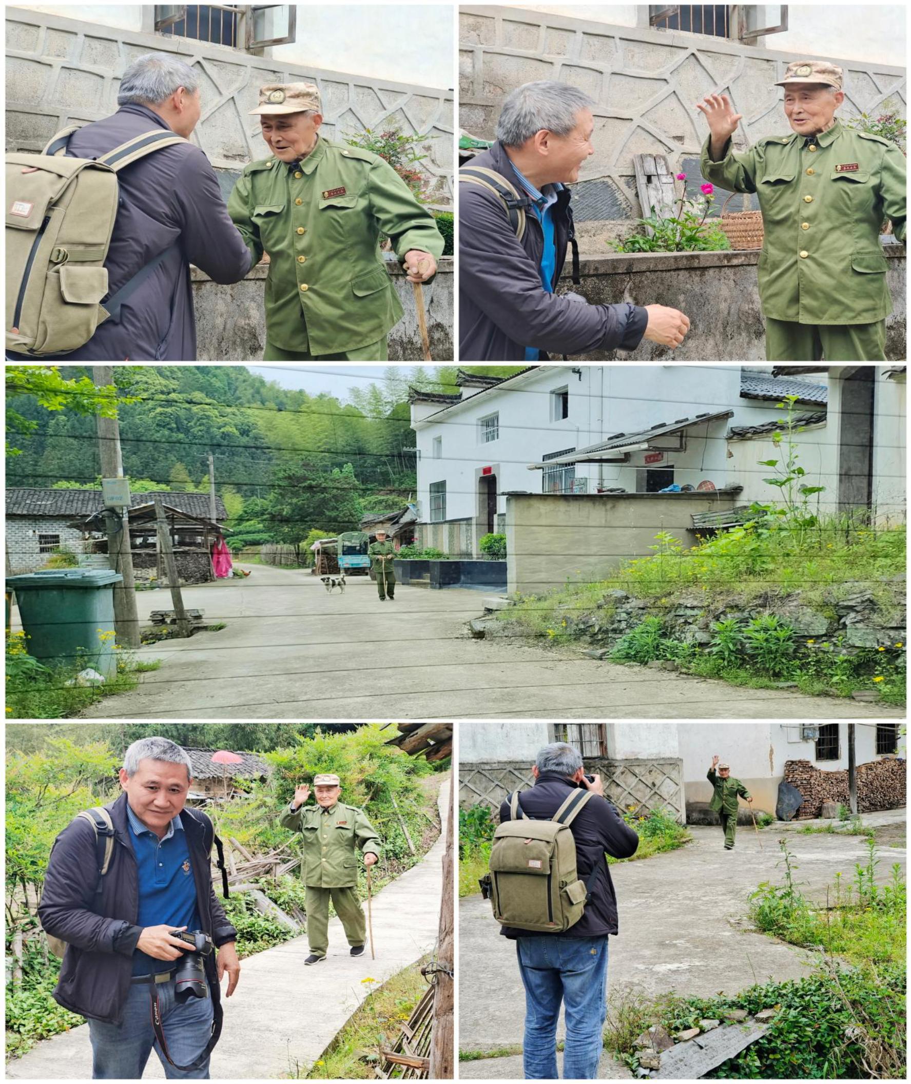 黄山区92岁抗美援朝老兵黄正南不舍送别