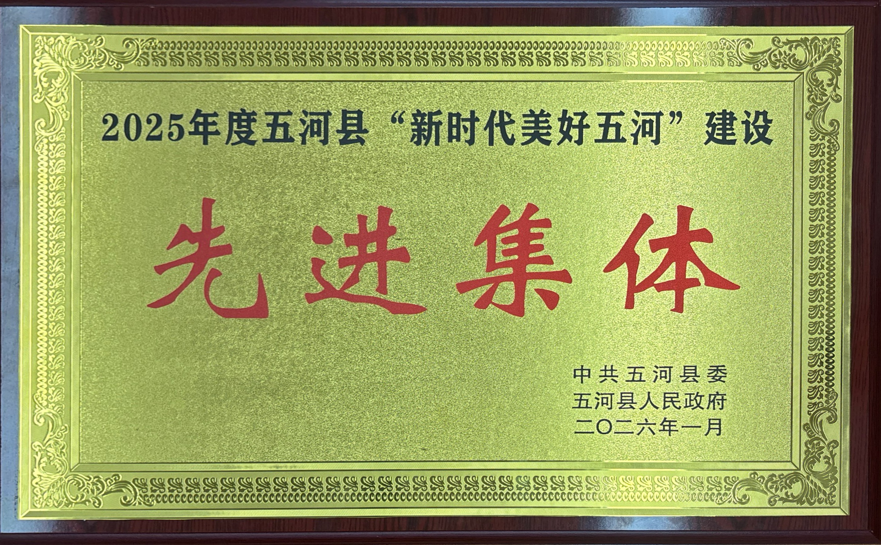 荣获2025年度五河县“新时代美好五河”建设先进集体.jpg